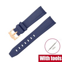 다이빙 고무 벨트20mm 고무 실리콘 밴드 커브 엔드 다이빙 방수 팔찌 액세서리 오메가 세이코 데이토나 시, 18 Royal blue04_02 21mm