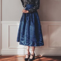 수설화 생활한복 양단 네이비 허리치마 생활한복(개량한복)