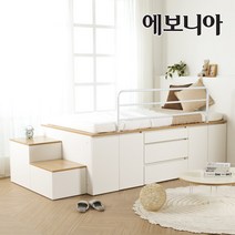 에보니아 데니스 수납평상형침대 수납침대, DNQSET5 B형 매트포함 그레이