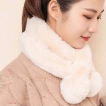 토끼털 목도리 페이크퍼