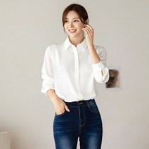 [시크라인]리엔 히든버튼 블라우스(CLLCB34)