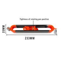 스크라이빙 눈금자 점선자 프로파일 윤곽 게이지 with lock for skirting scribe 측정 모양 게이지 가구 제조 목공 도구, 2-그림과 같이