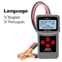 수리 Lancol Micro200 프로 자동차 배터리 테스터 12V 40-2000CCA 납 산성 분석기 크랭킹 테스트 충전 진단, 08 Brazil-Metal Clip
