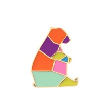 종이 접기 토끼 여우 고양이 말 백조 고래 곰 다람쥐 펭귄 코끼리 에나멜 핀 금속 동물 브로치 데님 칼라 가방 배지 뱃지