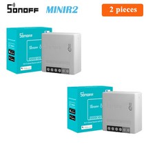 SONOFF 와이파이 DIY 스위치 미니 R2 양방향 모듈 eLink 앱 무선 원격 제어 알렉사 구글 홈 오토메이션 작, 02 2 Pieces