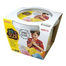 [오너클랜] 실내모래놀이 500ml 하양 1P 어린이 컬러 샌드 아트, 선택:본상품