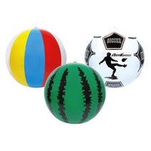 위니코니 비치발리볼 색공/수박/축구 40 물놀이 용품 비치볼 공 유아동 주니어 성인용 워터밤 축제 계곡 바다 캠핑, 축구공