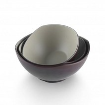 투톤 멜라민 사각볼(3sizes)-한식 한정식 퓨전 레스토랑 업소용 멜라민그릇, PP블랙브라운, 1호