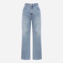 써스데이아일랜드 플라워 프린트 루즈핏 배기 데님_T226MJE135W