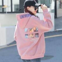 L.ONLINE SHOP여성 기모 후드티 맨투맨 긴팔 티셔츠 오버핏 QE48 후드티 후드집업 후드코트 힙합패션