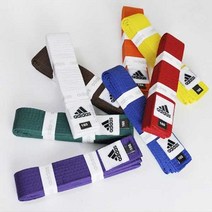 아디다스 태권도띠 160cm 도복띠 합기도띠 무술띠, 밤색