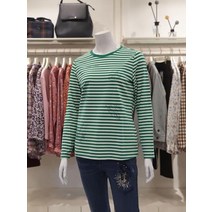 크로커다일레이디 크로커다일레이디러브레터링스트라이프라운드티셔츠CLAFTS904-쇼핑점
