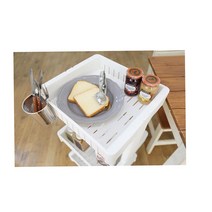 딸기체험 녹차체험 바퀴선반 방울토마토농가 이동식선반진열대 간단조립선반 이동식수납 깔끔한주방 틈새장, 미들4단 화이트