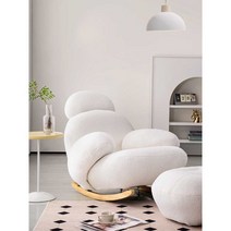 무중력 의자 1인암체어 수유 독서 의자 리클라이너, 핑크 (램벨벳)