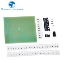 DIY 회로판 PCB SMT SMD 납땜 연습 널 장비 Fanny 기술 훈련 전자 한 벌 77PCS 분대, 한개옵션0
