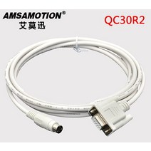 직렬 케이블 qc30r2 미쓰비시 q 시리즈 plc 프로그래밍 데이터 케이블 db9 9pin 암 라운드 db 8 핀에 적합, qc30r2 화이트, 3m, 01 QC30R2 WHITE_04 3m