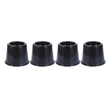 SJSHOP 4 PCS 가구 라이저 침대 라이저 소파 쿠션 증가 패드 내구성 플라스틱 및 미끄럼 방지 EVA 패드 가전 가구 다리, 블랙 라이저 3인치