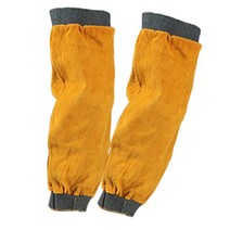 용접 헬멧 용접기 장갑 보호 소 가죽 숏 전기 앞치마 방오 오일 및 내산성, 2pcs 용접기 슬리브