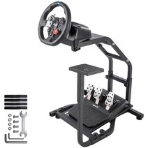Dardoo 레이싱 휠 스탠드 (V2 지원 포함) 게임 지원 스탠드 업 시뮬레이션 드라이빙 스탠드 Logitech G29 G27 G25 G920 대략적인 Thrustmaster 레이싱 시뮬레이터 휠 스탠드 (휠과 페달 포함되지 않음)