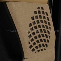 쏘렌토 도어 스크래치 스피커 브라운 펠트커버 커버, B도어스피커커버-엠블럼유