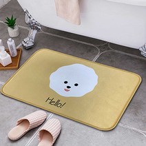 강아지 얼굴 러그 예쁜 욕실 주방 베란다 데코 매트3E.0EA, 02_LET