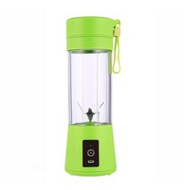 오렌지 과일착즙기 쥬서기 원액기 녹즙기 380 ML 6 Blades Handhels Juicer Bottle Portable Mini USB E, 06 green
