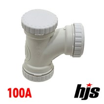 HJS 원터치 방음 2040 CLT 한쪽캡 티 100A (PVC 이음관 PPI 평화 부속 LT 100mm), 1개