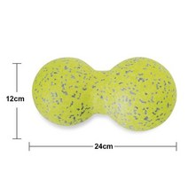 치료 요가 폼 롤러 키트 고밀도 epp 땅콩 마사지 볼 세트 필라테스 바디 운동 체육관 트리거 포인트 훈련, 4-12x24cm