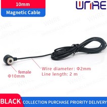 전장부품 1세트 새 자석 커넥터 원형 남성 및 여성 dc 전원 소켓 나사 스레드 pogopin 마그네틱, 06 10mm female