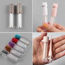 립글로즈 립틴트 화장품 용기 공병 DIY 만들기, 4.골드/투명(3ml), 1개