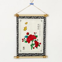 어르신 미술재료 민화 컬러링 족자만들기 노인학교 어르신미술 단체수업 공작재료, 1개, 무지