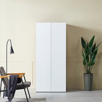 카이 시스템 모듈 터치 도어 800 옷장 모음 이불장 양복 수납 선반장 원룸 안방 정리, 화이트