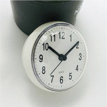 흡착 화장실 방수 시계 욕실 벽시계, 화이트 방수시계