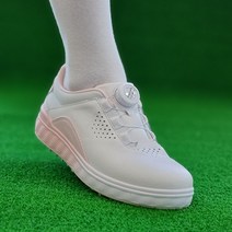 여성 소가죽 다이얼 보아 골프화 4cm 스파이크리스 핑크 블랙 쿠션 커플 골프운동화