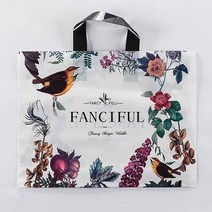 꽃새 쇼핑백 50장 1set 매장 비닐 쇼핑 봉투, 대50x40cm