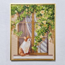 보석십자수 액자 프레임 25x25 30x30 30x40 40x40 40x50 45x60 50x70 알루미늄 17종 (십자수 미포함), 라운드 유광 실버