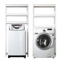 아트박스/스피드랙 스피드랙 건조기 세탁기 선반 3단 1100 x 400 x 2100, 블랙, 9mm 양면코팅