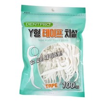 브랜드없음 덴트프로 Y형 테이프 치실 100P X 3세트 2417, 3개, 100개