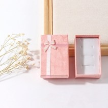 사각 목걸이 귀걸이 리본 상자 케이스 10P DD-11457, 블루