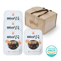 시래기 우거지 감자탕 뼈다귀해장국 뼈해장국 감자탕밀키트 1kgx4팩 명절 선물세트 갈비탕선물세트 설렁탕선물세트, 뼈해장국 4팩 선물세트(부직포 포장)