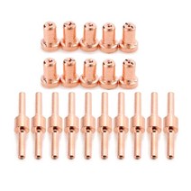 20pcs 빨간색 구리 확장 긴 플라즈마 커터 팁 전극amp 노즐 키트 pt31 lg40 40a 절단 용 mayitr 소모품
