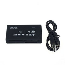 카드리더기 usb sd card 올인원 카드 리더기 유니버설 M2 XD CF 마이크로 SD USB 2., 01 Black