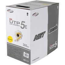 인터넷 통신 랜선 CAT.5E UTP 케이블 305m (단선/옐로우) 넷매이트NMC-UTP20T, 1개