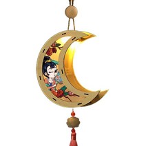 중국홍등 DIY 수공예 전통 축제등 만화 동물 랜턴 스타일 랜턴 공예품 생일 파티 장식, 나무 달의 로그