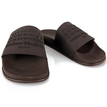 메종 마르지엘라 20SS S57WX0024 P3131 T2185 러버로고 슬리퍼 다크브라운 남성슬리퍼 TJ