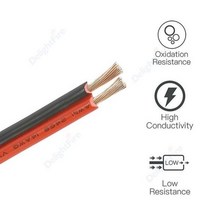 차량용 태양광 패널 인버터 저장 배터리용 전기 와이어, 중국_2핀 | 5천만 | 10AWG 2x6mm2