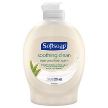 Softsoap 소프트솝 플립 탑 캡이 있는 액체 핸드 솝 진정 클린 알로에 베라 프레시 향 - 240 ml (7.5 액량 온스) 250823