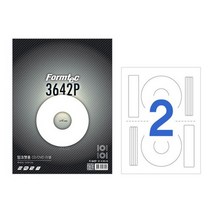 폼텍 광택 CD라벨지 PS3642P 2칸 10매, 없음