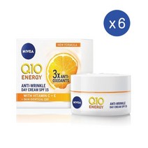 니베아 큐텐 파워 비타민C 에너지 페이스 수분크림 SPF15 50ml Nivea Q10 Power Vitamin C Energy Face Moisturiser, 6개