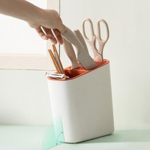 칼 집 케이스 거치대 보관함 나이프 꽂이 주방정리, 1개, 화이트 오렌지